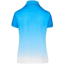 Ladies Dakota Golf Shirt Aqua Back